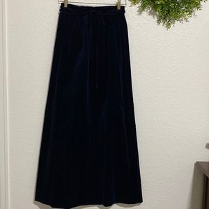 Vintage Lanz Original Navy Velour Skirt